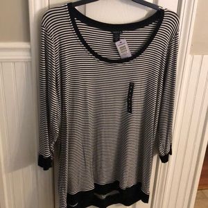 Black and white striped Torrid top